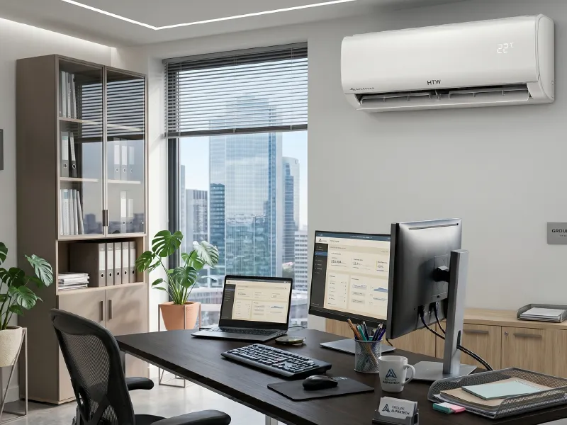 Climatisation installée dans un espace de travail professionnel en Île-de-France